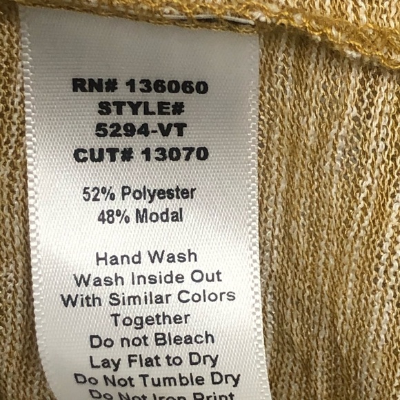 Project Social Tee PST Mustard Long Sleeve Top size Medium - Picture 6 of 7